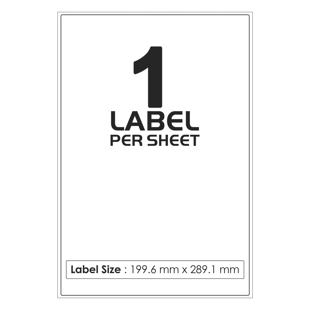 1 Labels Per Sheet